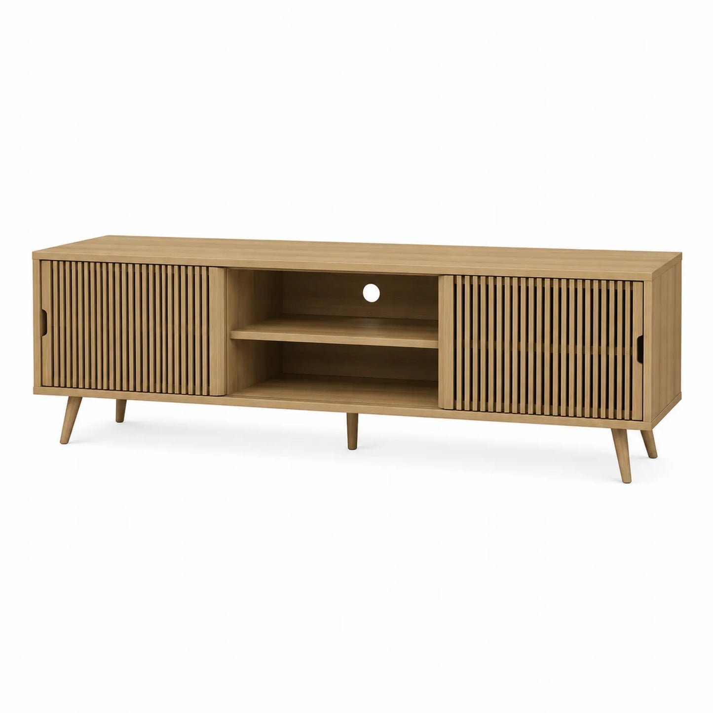 Mueble para TV de Madera con Puertas Corredizas 150x40x50 cm
