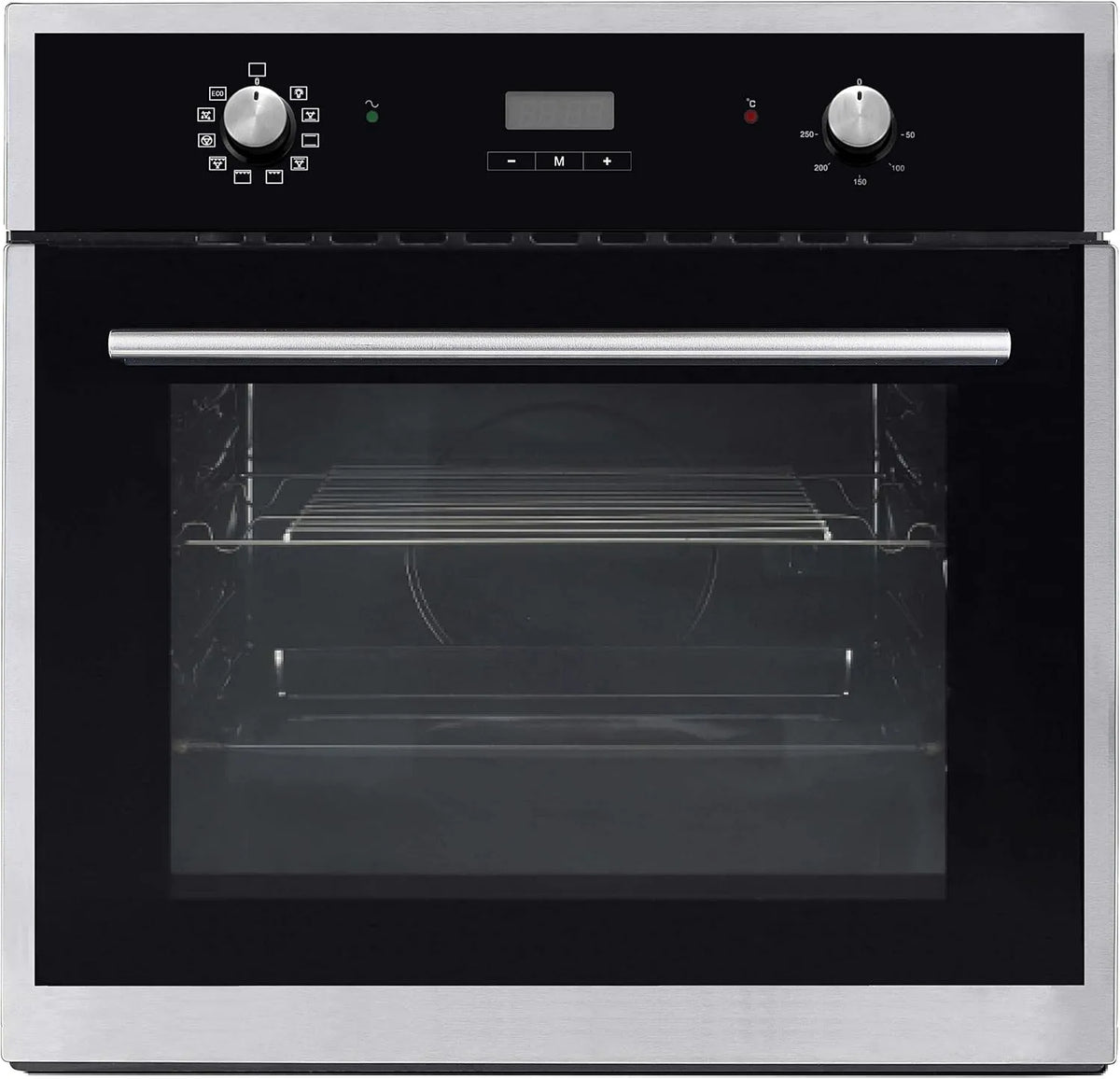 PKM EBO9.4 EEK: A Einbaubackofen, Grillrost, Tropfschale, Gehäusekühlung, 3 Glasschichten, Vollglasinnentüre, 56 Liter, 60 cm breit