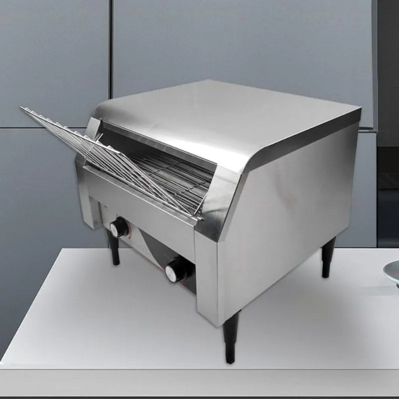Broodrooster, Commerciële transportbandtoaster, roestvrijstalen kettingtoaster met lade