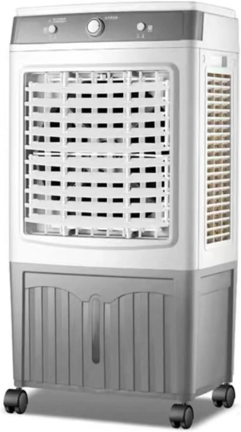 Airconditioner, 3 snelheden, timer, Draagbare, koelventilator met afstandsbediening, 3 snelheden en 3 modi, mobiele airconditioning met wielen voor