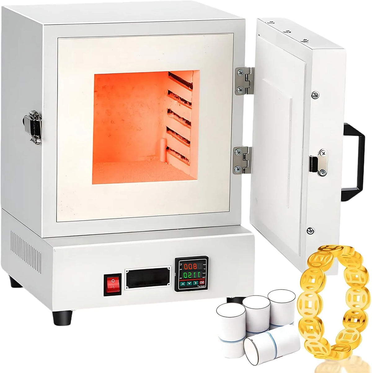 Elektrische oven, 2000 W, Van 2000 W Met Digitale Controller, Nauwkeurige Instelling Van 0-1150°C, Gesloten Laboratoriummoffeloven