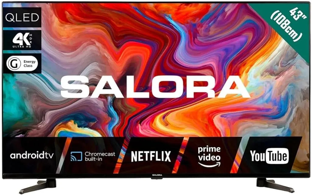43QLEDTV Smart TV, 43 Inch, Salora 43 Inch 4K QLED Televisie 2021