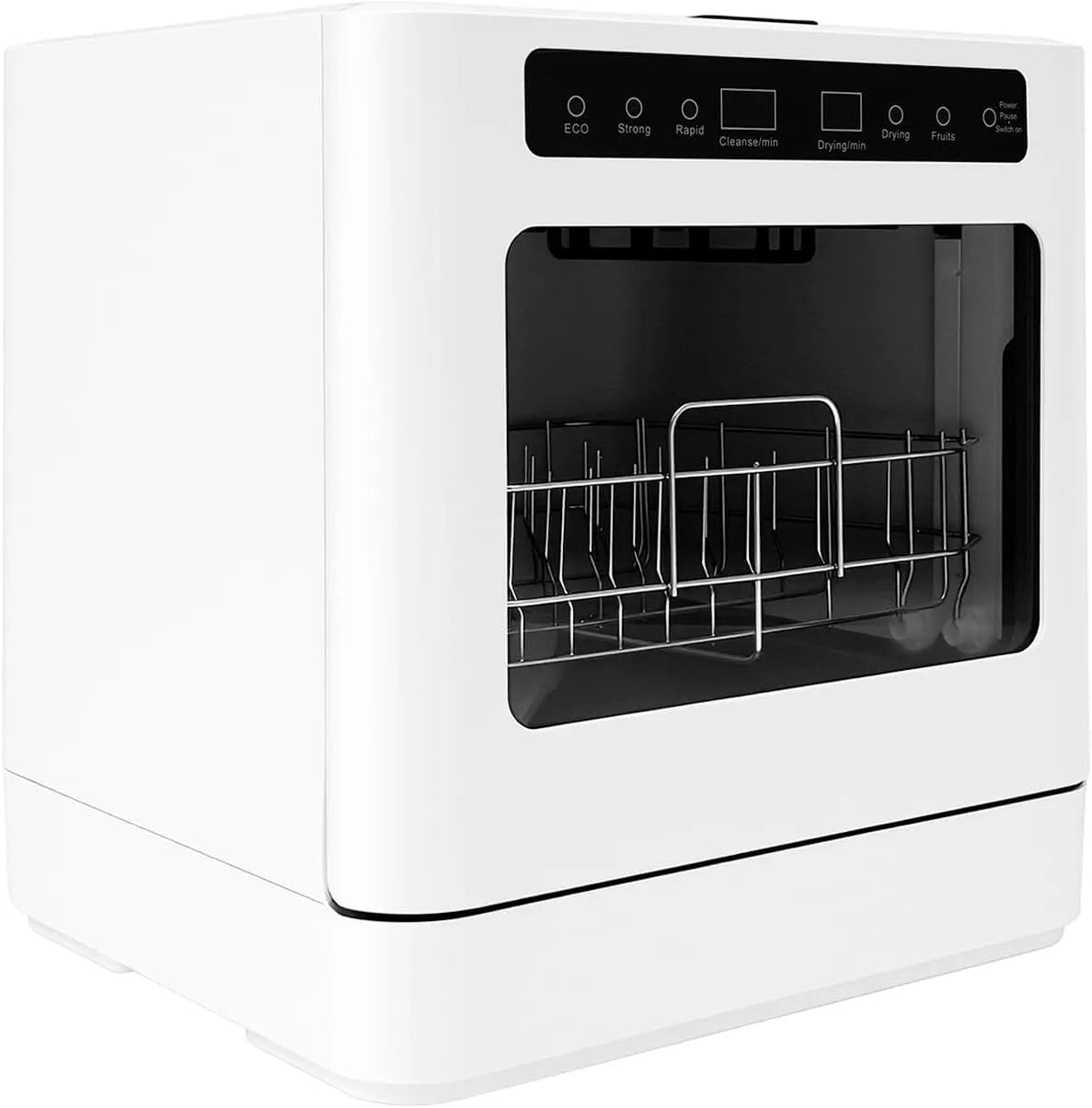 Vaatwasser, 1100 W, digitaal display, Mini-, tafel met 4 reinigingsmodi en 6 l waterreservoir, voor thuis