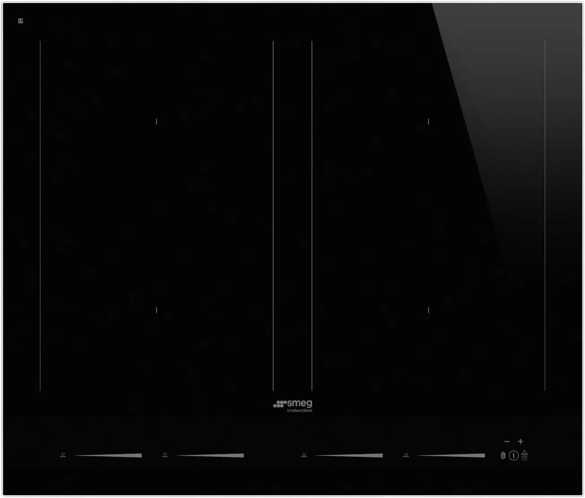 Smeg SIM1644D inductiekookplaat, LINEA-, Black glass, elektronisch geregelde inductiezones