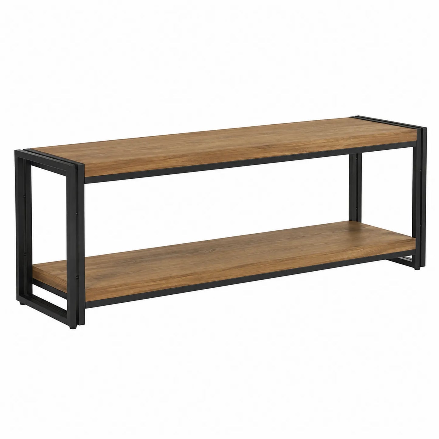 Mesa de televisión de madera y metal negro 120x40x50 cm