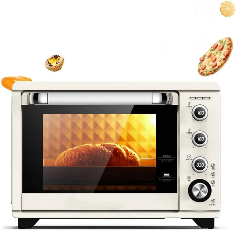 Pizzaoven, 1800w, roestvrijstalen behuizing, timer, 1800w Commerciële Single Deck Pizza Oven, Aardappel Brood Cakes Taarten Bakmachine Aanrecht Oven