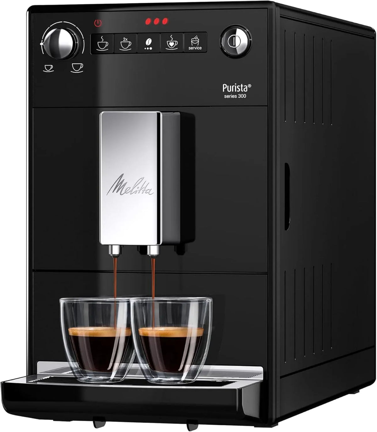 F 230 espressomachine, 20 Cm, automatische werking, stille werking, Melitta Purista -102 Volautomatische met Fluisterstille Kegelmaalwerk