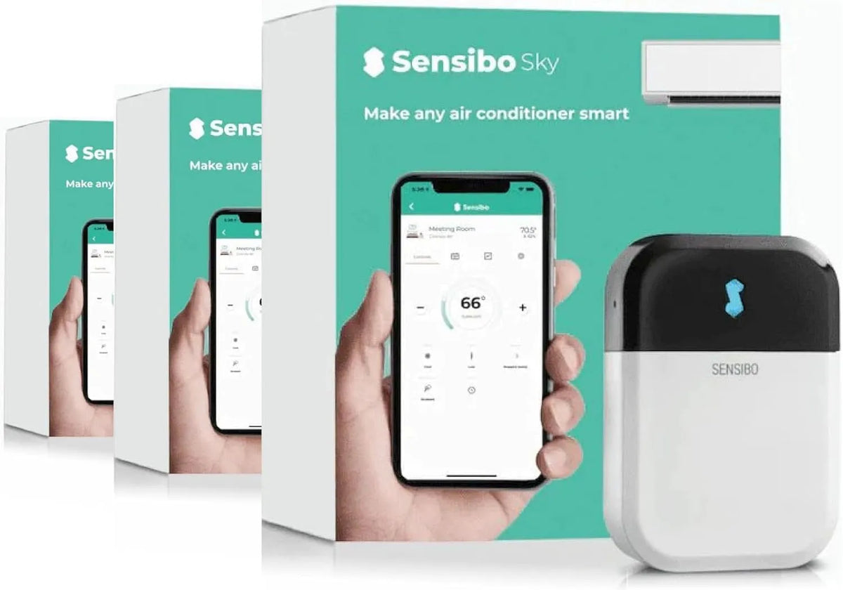 Sensibo Sky 3-pack, wifi-bediening, automatische werking, slim luchtbehandelingssysteem voor thuis, automatisch aan/uit. Wifi, Alexa en Siri.