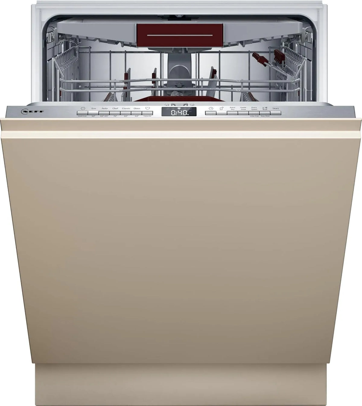 S255ECX15E N 50 vaatwasser, 60 cm, volledig integreerbaar, automatische programma's voor servies