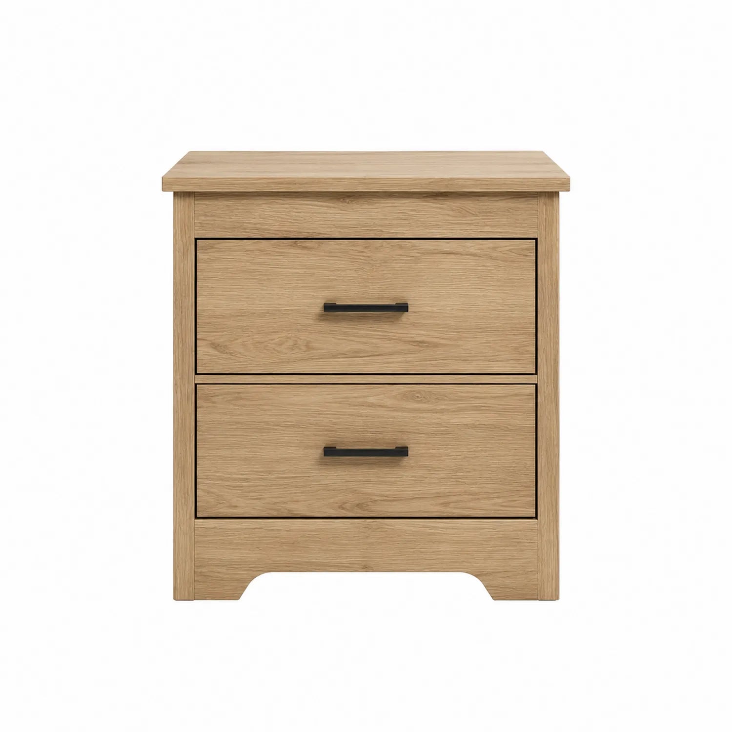 Mesita de Noche de Madera de Roble con 2 Cajones