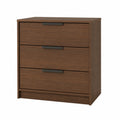 Cajonera de 3 cajones de madera MDF marrón 75x80x40cm