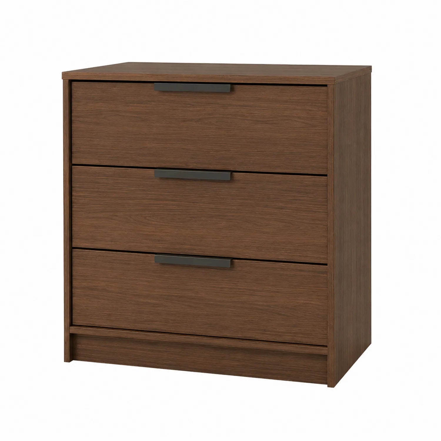 Cajonera de 3 cajones de madera MDF marrón 75x80x40cm