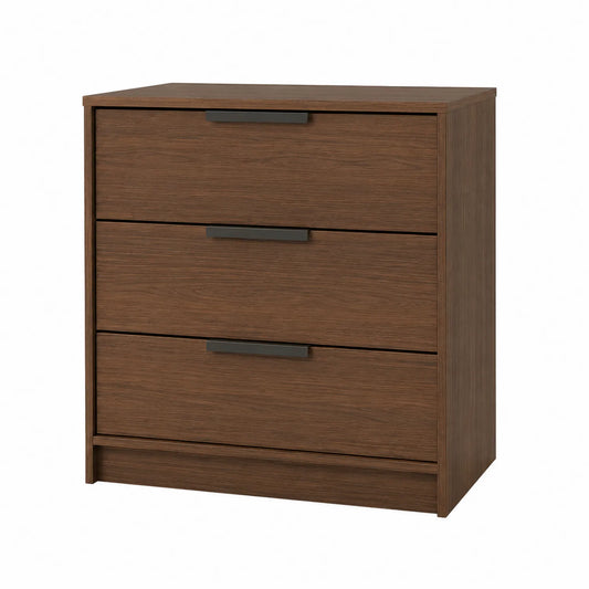 Cajonera de 3 cajones de madera MDF marrón 75x80x40cm