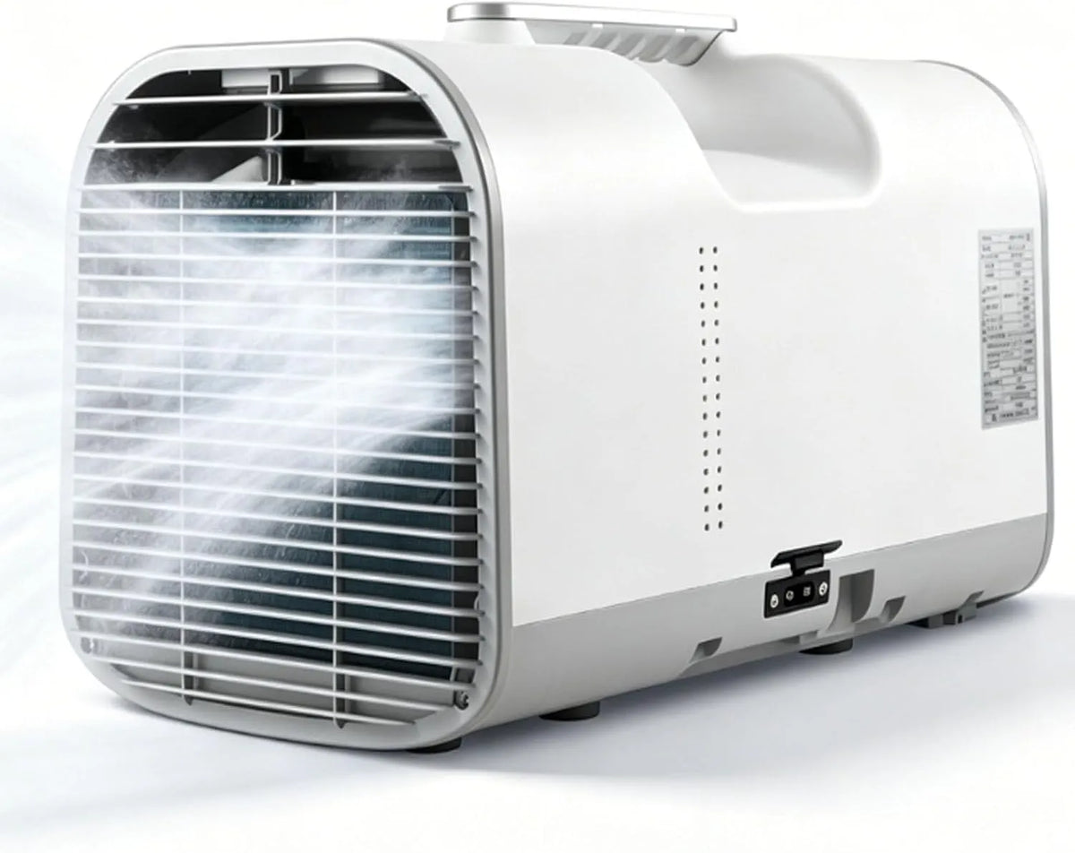 Airconditioner, 1300W, automatische werking, Draagbare 2026, compacte mobiele airco voor kamperen, garages en keukens, automatische verdamping