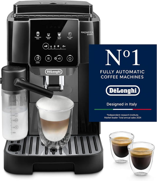 De'Longhi ECAM222.60.BG volautomatische koffiemachine, automatische werking, Magnifica Start, versgemalen bonen, 4 drankjes One Touch