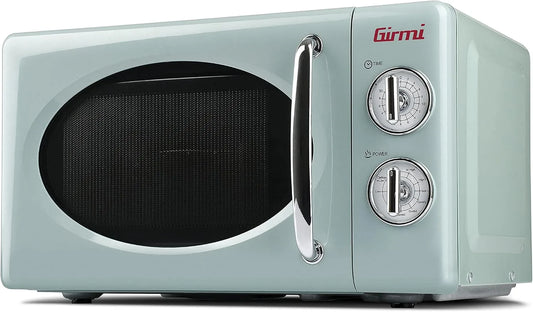 FM21 magnetron, 800 W, Girmi oven vintage design, Groen water, opwarmen en ontdooien met vermogensstanden