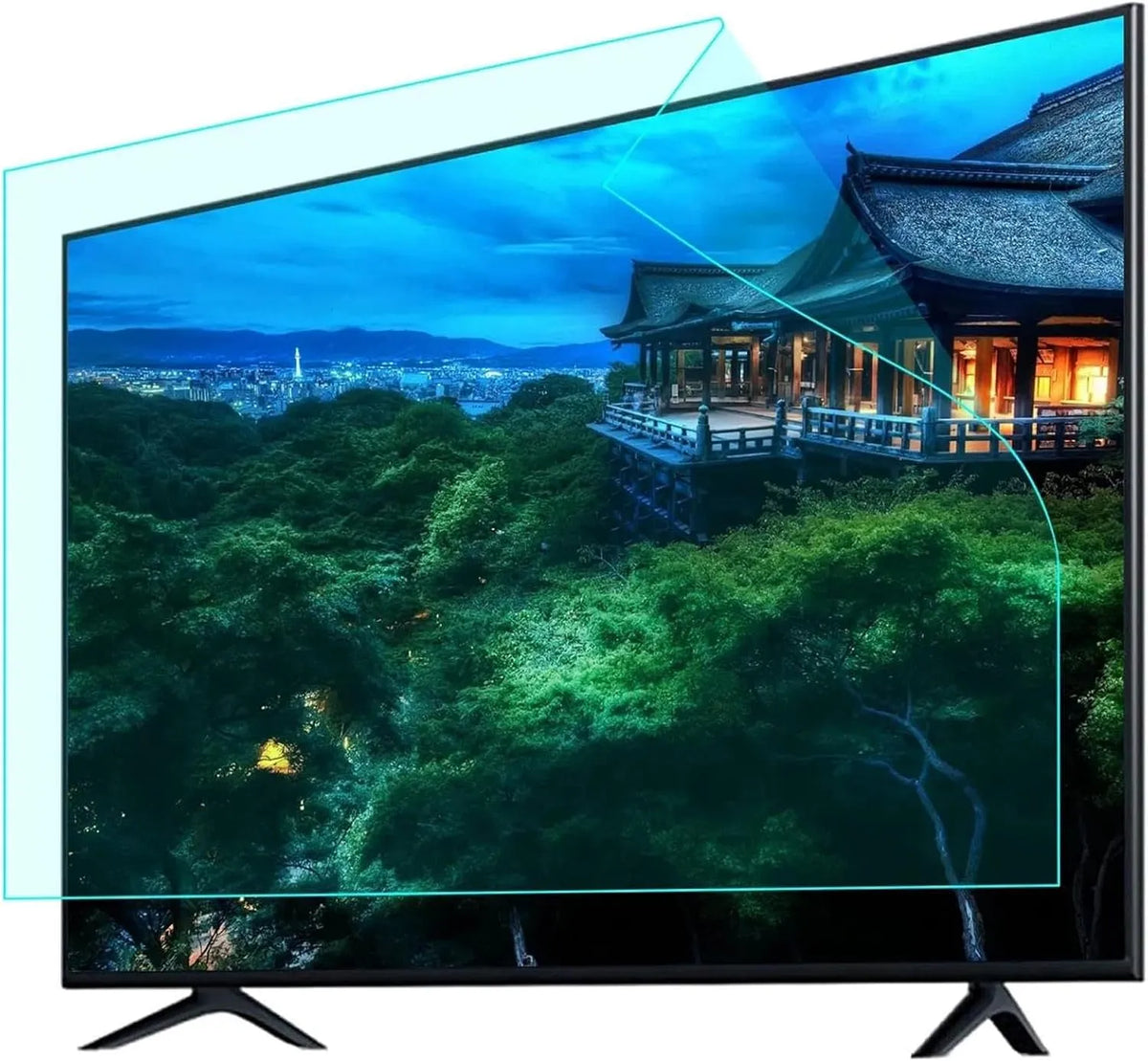 TV-schermbeschermer blokkeert blauw licht en vermindert verblinding, 70 inch, vermindert oogbelasting, bevat geen glas, 70 inch brede bezel