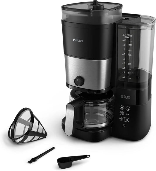 Philips HD7900/50 koffiemachine, Alles-in-1 filterkoffiezetapparaat, geïntegreerde conische molen voor verse bonen