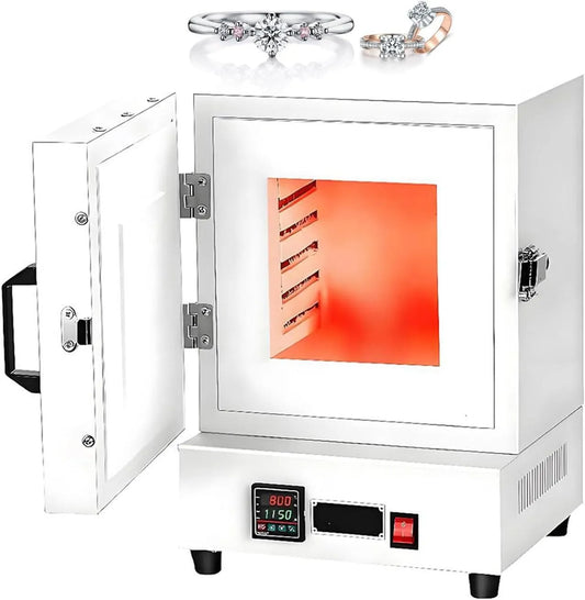 Elektrische oven, 2000w, digitaal display, 1150°C Metaalsmeltoven, Compact Tafelmodel, Voor Doe-Het-Zelfprojecten