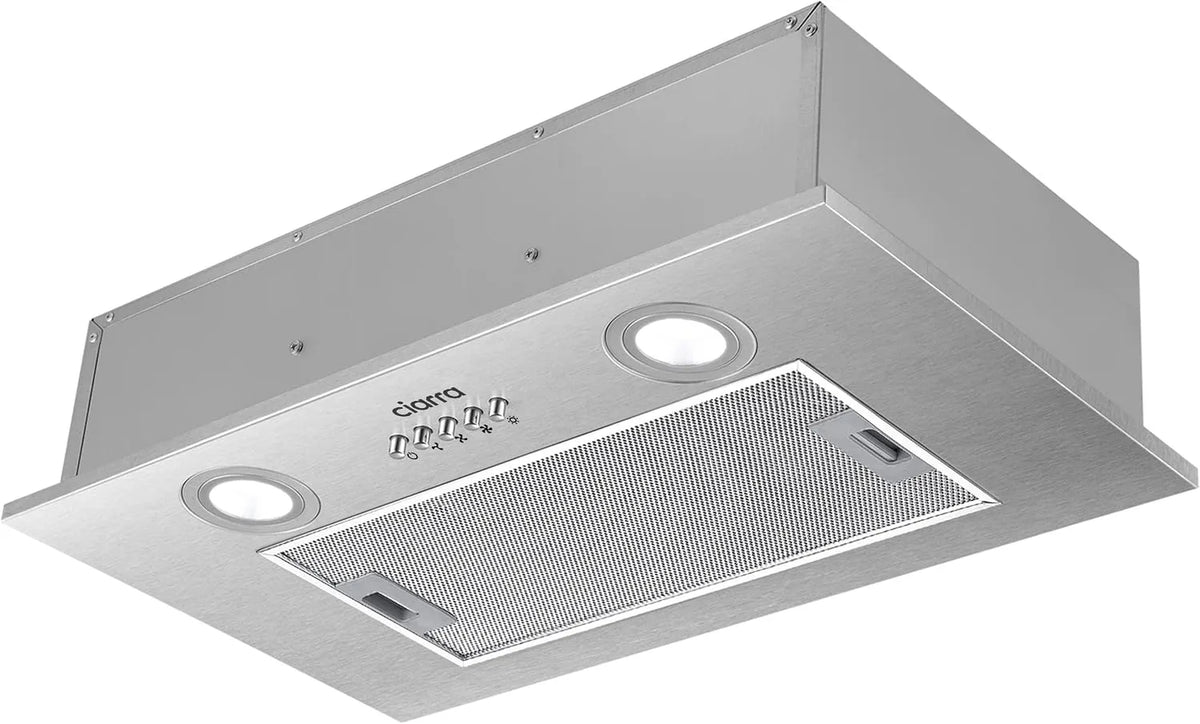 CBCS5913A afzuigkap, 300m3/h, 52 cm, roestvrijstalen behuizing, keukenventilatie met instelbare afzuigstanden