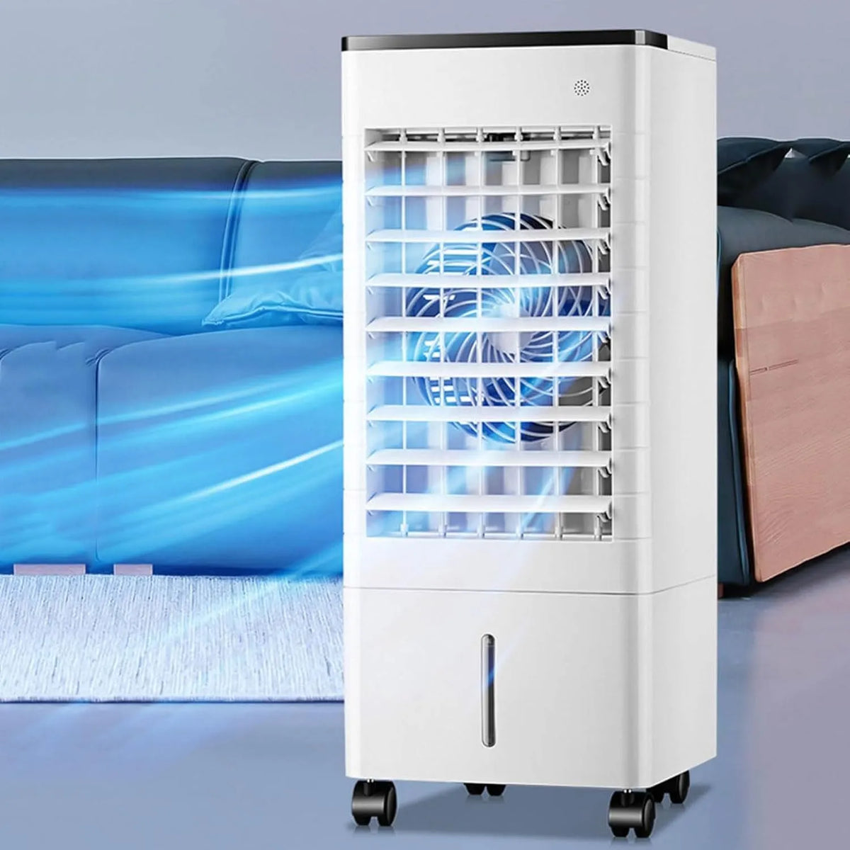 Airconditioner, 3 snelheden, timer, automatische werking, Draagbare zonder kanaal met 15 uur timer, automatische uitschakeling, 9L tank voor kamer