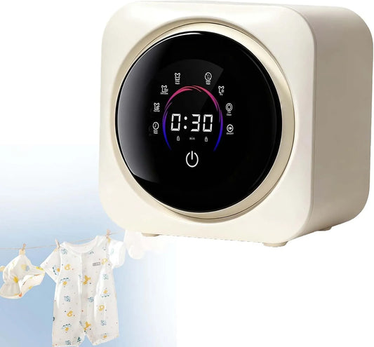 Wasdroger, 3,7 Kg, touchbediening, Slimme Compacte, Wasmachine Voor Lingerie, Drogen Met Hete Lucht Op 65°C, Snel Wassen Drogen in 1 Uur