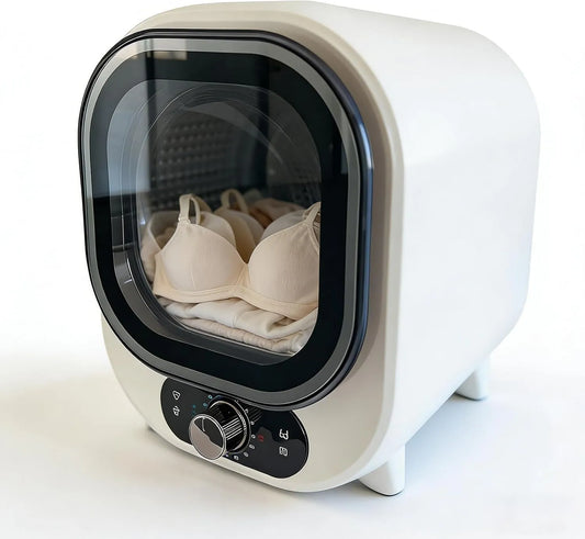 Compacte draagbare mini-droger, 0,8 kg, stille werking, koud/hete lucht, 35 decibel stille werking, voor appartementen en huizen