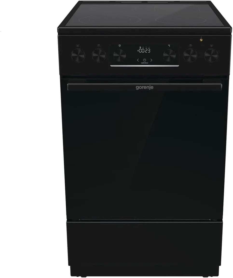 Gorenje GECS5C70BPA keramische kookplaat, 50 cm, stoomfunctie, Elektrische standfornuis met, snelle opwarming, telescopische uitschuifbaar