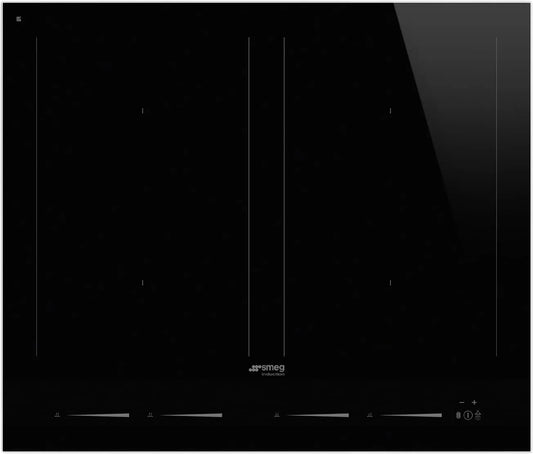 Smeg SIM1644D inductiekookplaat, LINEA-, Black glass, elektronisch geregelde inductiezones