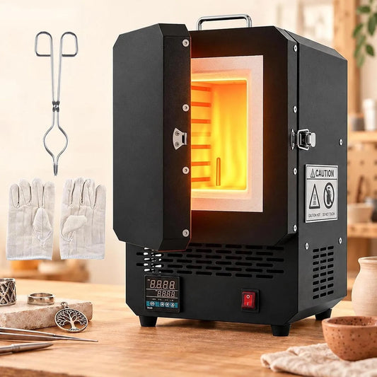 Elektrische oven, 1500W, timer, 1500W 1200°C Programmeerbaar met Timer