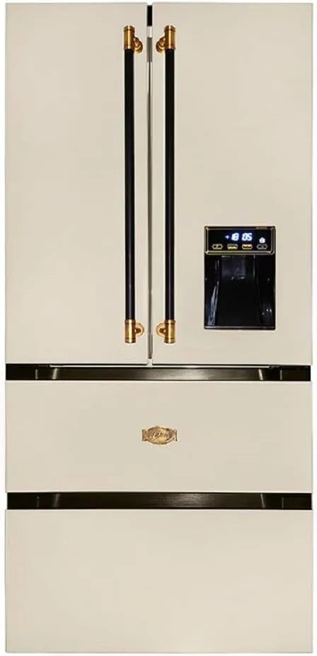KS 80425 koel-vriescombinatie, 506 L, 83 cm, 183 cm, 83,6 cm, No Frost-technologie, Kaiser ElfEm, Retro koelkast, Side-by-Side koel-vries combinatie