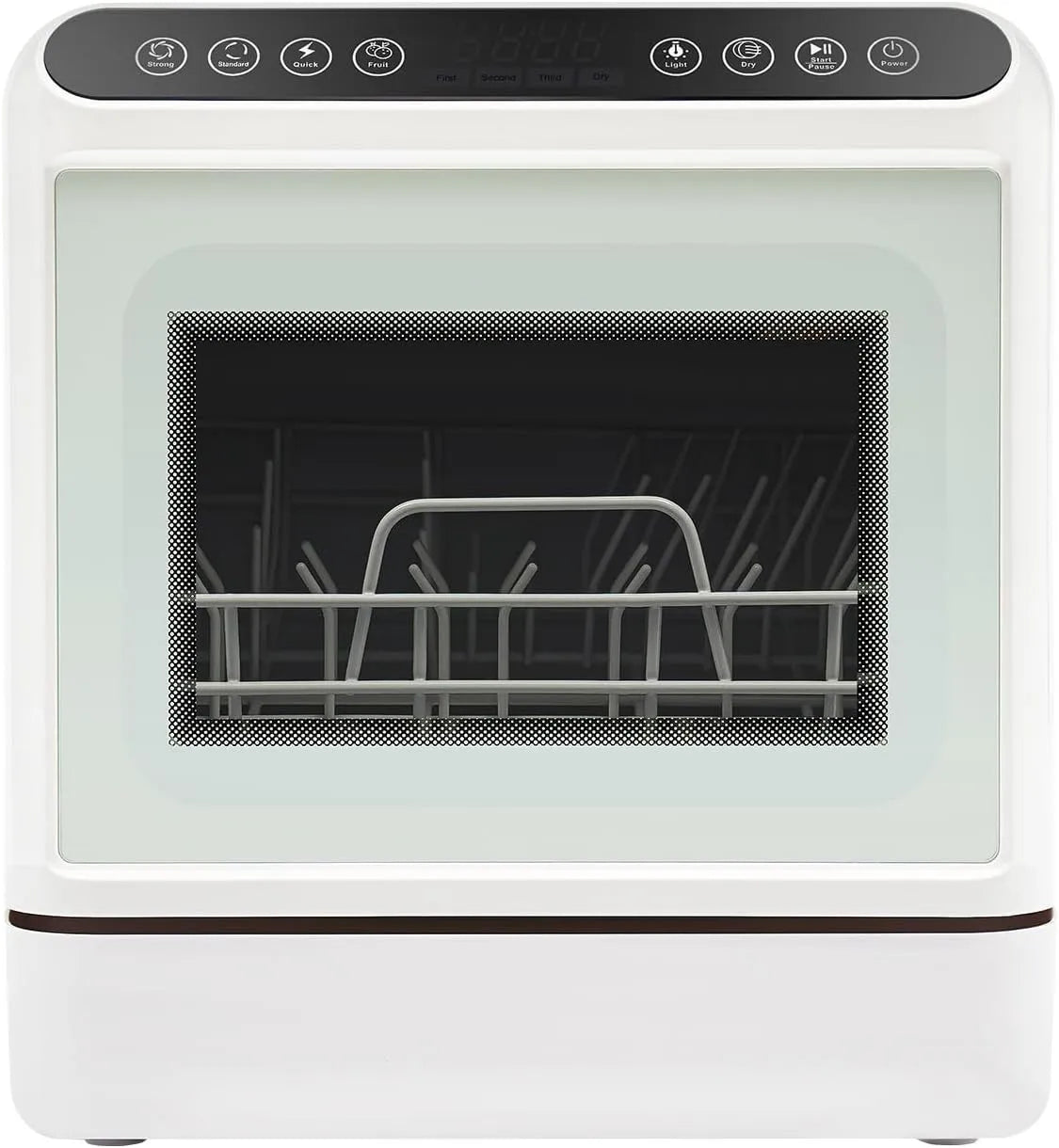 Vaatwasser, 1100 W, inhoud 6 liter, compacte met 72 uur opslagfunctie, 4 wasbeurten en 360° sproeiarmen, antibacteriële droging, voor keuken