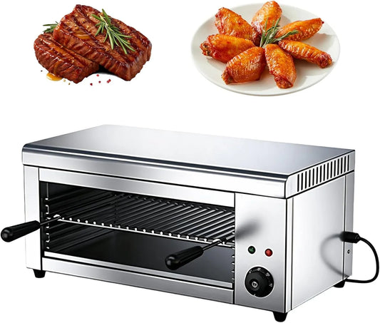 Elektrische oven, 2000W, elektrische steakgrill, bakfuncties met temperatuur- en tijdregeling