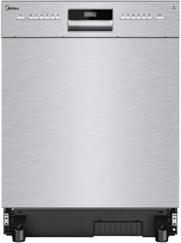 Midea 3.35X14ES vaatwasser, 47 dB, 60 cm, 7 programma's, wifi-bediening, deels geïntegreerd met wifi, extra drogen