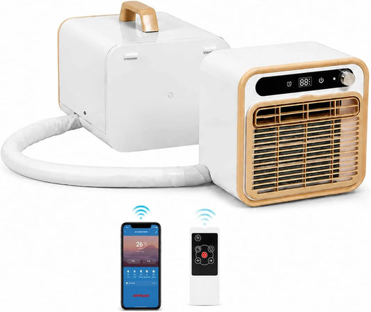 Airconditioner, 5000 BTU, stille werking, 2M draagbare, 5000 BTU Tent AC Unit met Split Design, Stille slimme koeling voor Camping Room Office