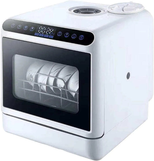 Vaatwasser, 4 programma's, automatische werking, Mini-, draagbare, ingebouwd waterreservoir van 5 liter, automatisch drogen, sterke en fruitwas