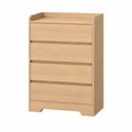 Cómoda de Madera Roble con 4 Cajones 80x40x100 cm