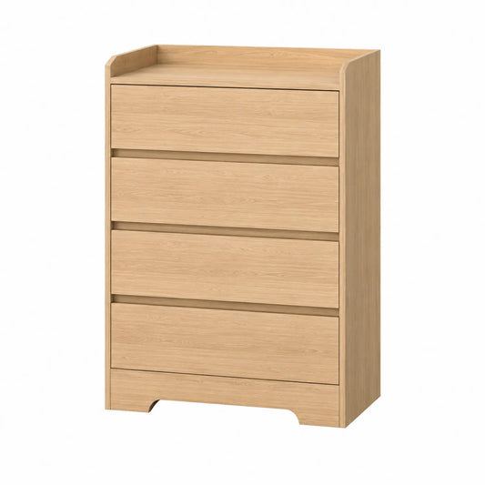 Cómoda de Madera Roble con 4 Cajones 80x40x100 cm