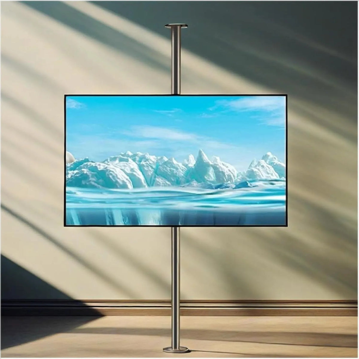 LCD TV-frame vloerstandaard, 75 inch, 75inch, digitaal display, Verstelbare plafond TV-beugel, draaibare tv-kast voor scheidingswand, draaibare voet
