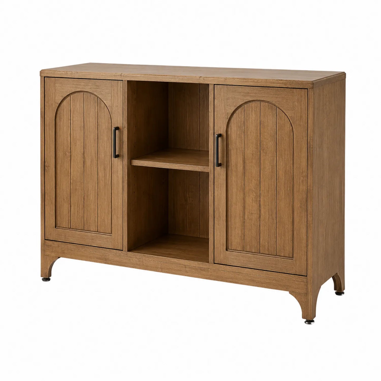 Aparador de Madera con Puertas Dobles y Estante Central