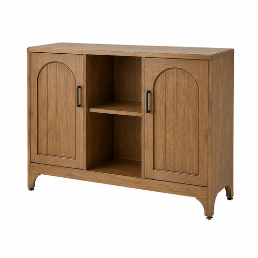 Aparador de Madera con Puertas Dobles y Estante Central