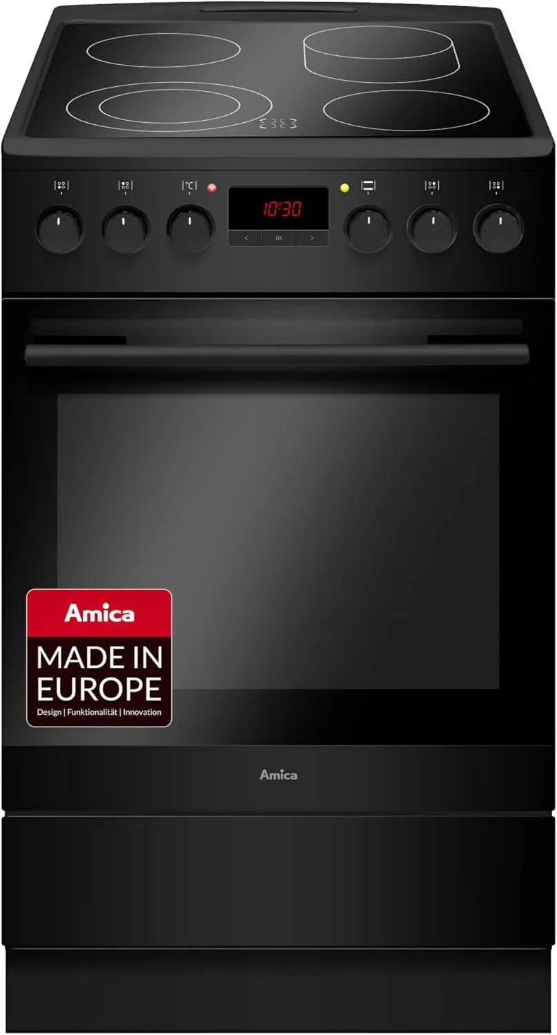 Amica MF11 SHC 11503 SM radiator, 50 cm, timer, Staande fornuis, Fine Design, SensorControl timer, hete lucht met ring, energie-efficiëntieklasse A
