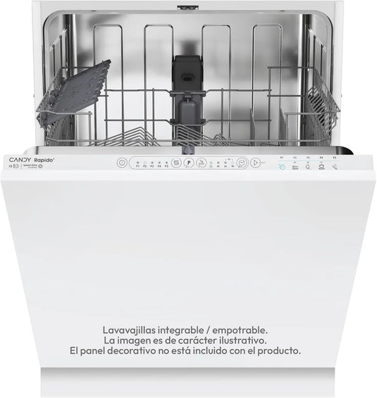 Candy 3E53E0W vaatwasser, 60 cm, 5 programma's, invertermotor, Rapidò CI inbouw