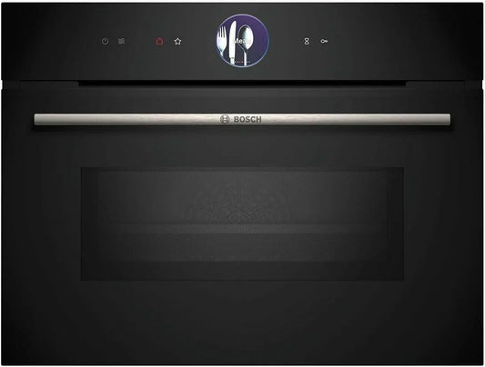 Bosch CMG7241B1 elektrische oven, 60 cm, 45 x 60 cm, digitaal display, automatische werking, Serie 8 Slimme inbouw-compacte oven met magnetronfunctie