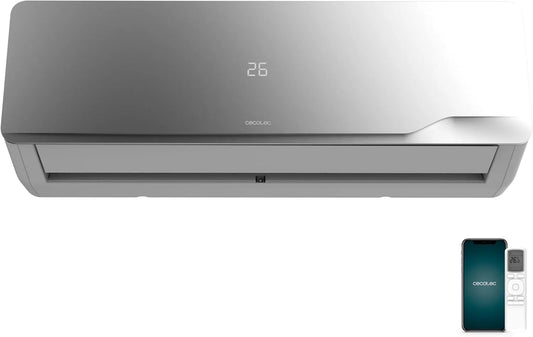 Cecotec airconditioner, 12000 BTU, 26,4 l, wifi-bediening, digitaal display, timer, invertermotor, AirClima 12000 Wind Connected Split airconditioning
