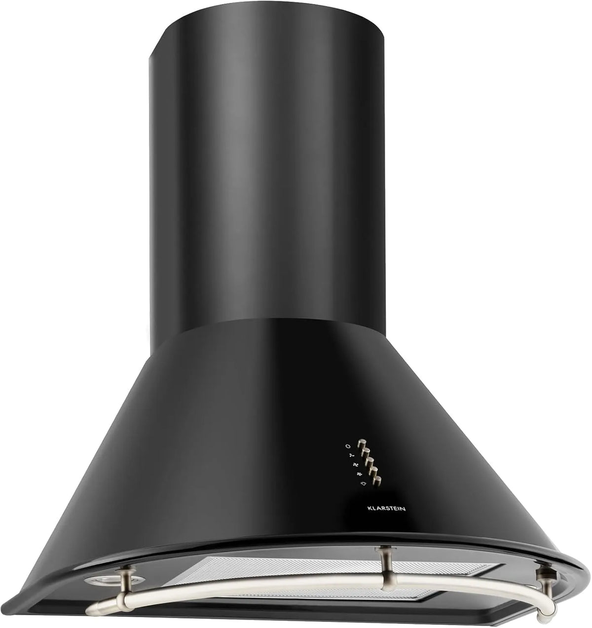 Klarstein afzuigkap, 352 m3/h, 60 cm, roestvrijstalen behuizing, Noir retro, drei vermogensstanden, Umluftbetrieb mogelijk