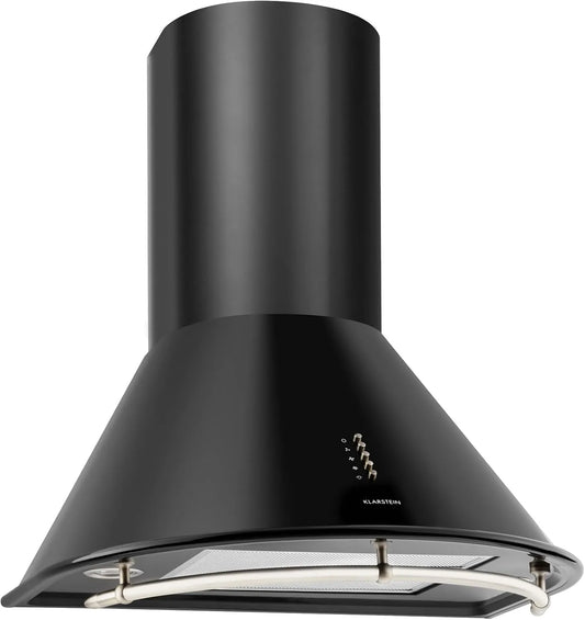 Klarstein afzuigkap, 352 m3/h, 60 cm, roestvrijstalen behuizing, Noir retro, drei vermogensstanden, Umluftbetrieb mogelijk