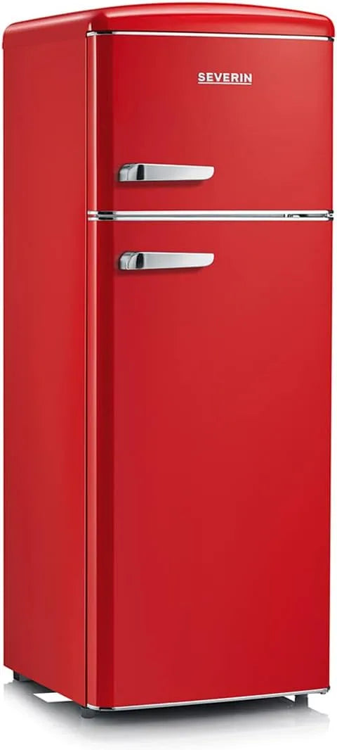 Severin RKG 8930 koel-vriescombinatie, 206 l, Retro Koel-/vriescombinatie, ruimtebesparend ruimtewonder, 206 l netto-inhoud