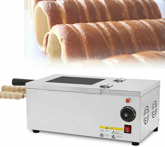 Elektrische oven, 1500W, Commerciële Elektrische Schoorsteen Cake Oven Met 2 Rollen, Hoge Macht 1500W Voor Bakkerij En Straatvoedsel Bedrijf