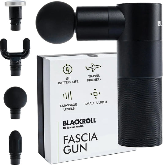 Massagepistool, BLACKROLL FASCIA GUN, voor spieren en fascia, instelbare intensiteitsniveaus voor rug-